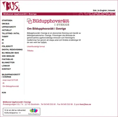bildupphovsratt.se startsida 2011