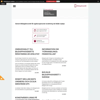 bildupphovsratt.se startsida 2016