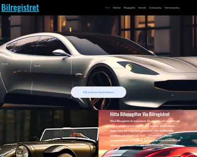 www.bilregistret.ai startsida 2024