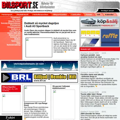Bilsport startsida 2005
