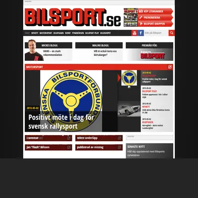 Bilsport startsida 2013