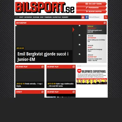 Bilsport startsida 2015
