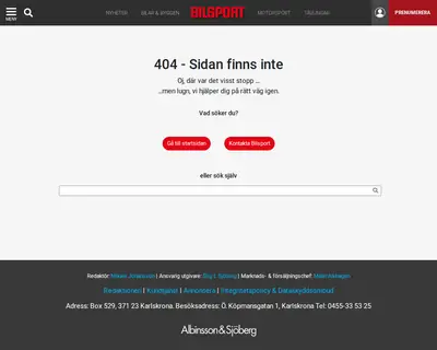 Bilsport startsida 2026