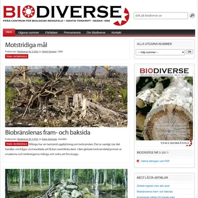 Biodiverse startsida 2012