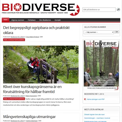 Biodiverse startsida 2014