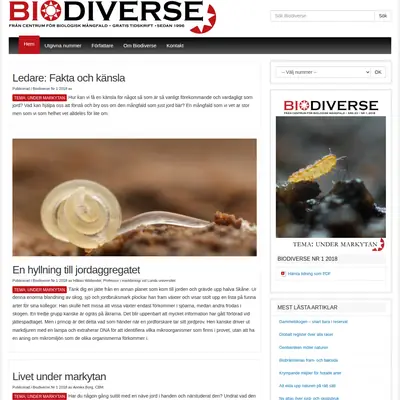 Biodiverse startsida 2018