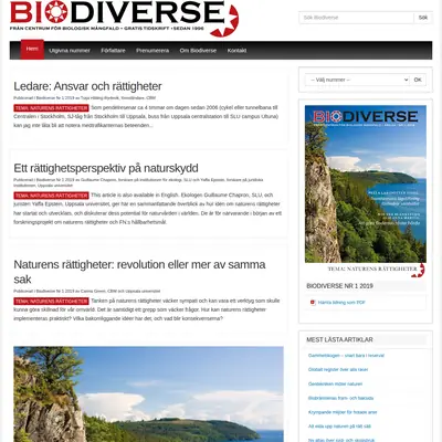 Biodiverse startsida 2019
