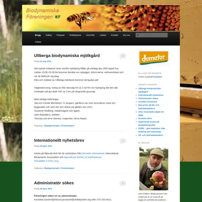 Biodynamisk Odling startsida 2015