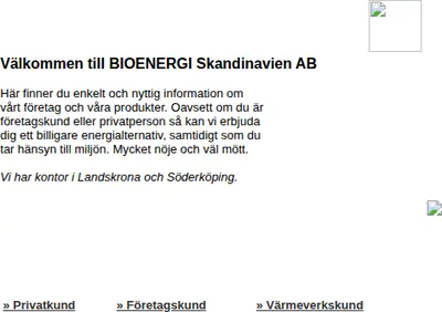 BIOENERGI startsida 2006