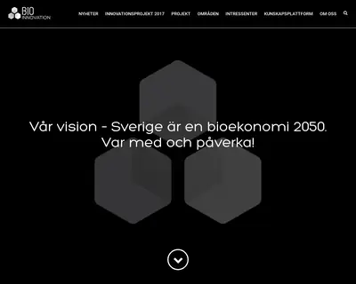 Bioinnovation.se startsida 2017
