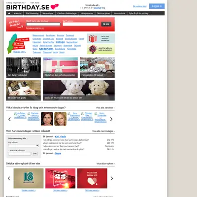 www.birthday.se startsida 2017