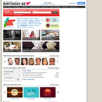 www.birthday.se startsida 2019