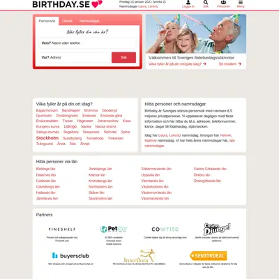 www.birthday.se startsida 2021