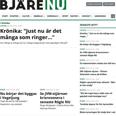Bjäre NU startsida 2025