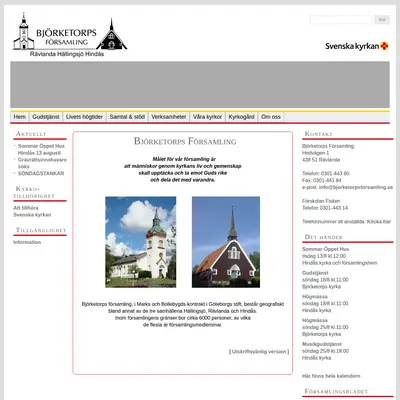 www.bjorketorpsforsamling.se startsida 2013