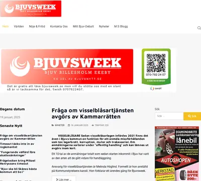 www.bjuvsweek.se startsida 2025