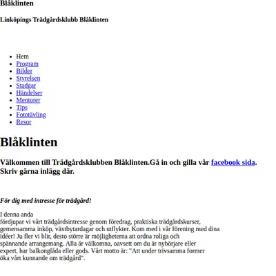 Blåklinten startsida 2017