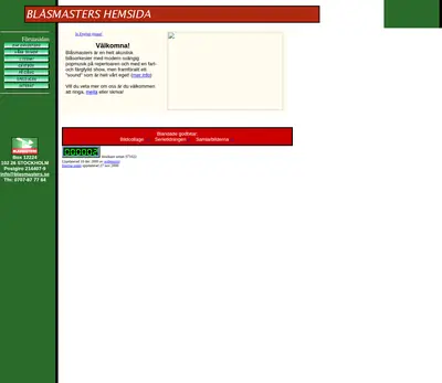 www.blasmasters.se startsida 2000
