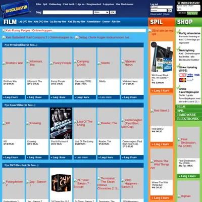 Blockbuster startsida 2010