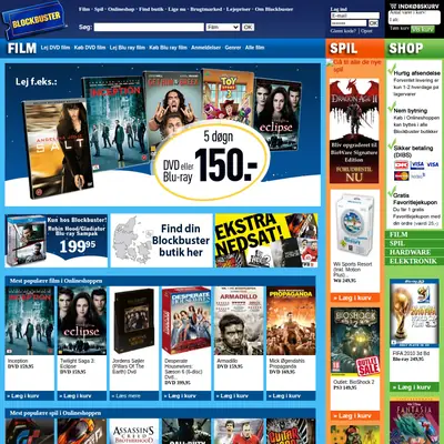 Blockbuster startsida 2011