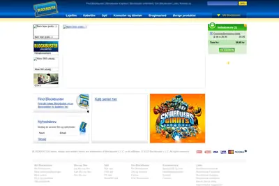 Blockbuster startsida 2013