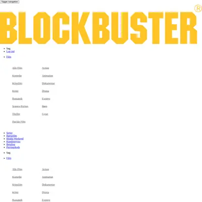 Blockbuster startsida 2019