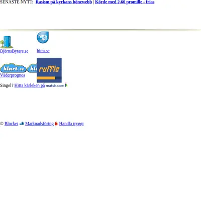Begblocket startsida 2009