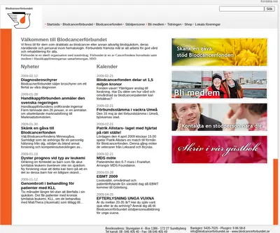 www.blodcancerforbundet.se startsida 2009