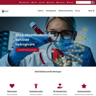 www.blodcancerforbundet.se startsida 2026