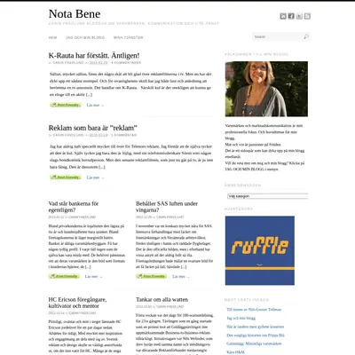 notabene.se startsida 2013