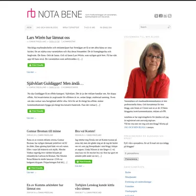 notabene.se startsida 2021