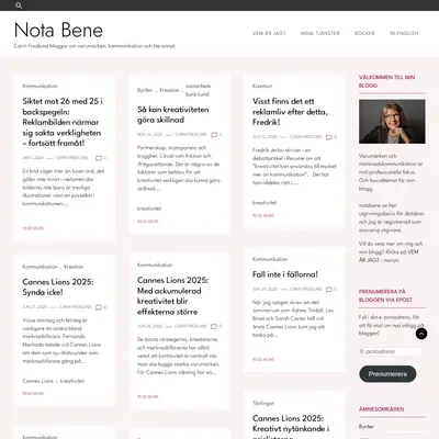 notabene.se startsida 2026