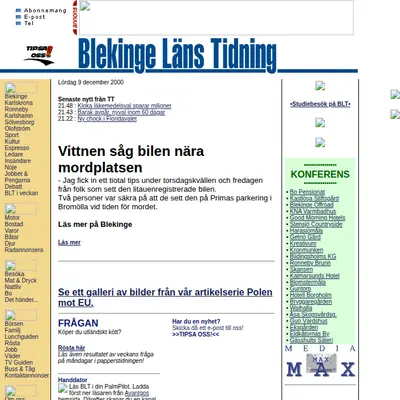 BÄNKEN startsida 2000