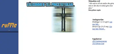 Pingstkyrkan Boden startsida 2003
