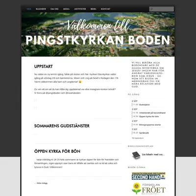 Pingstkyrkan Boden startsida 2018