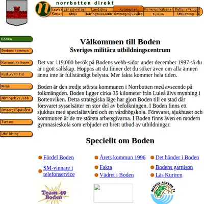 Boden Bild startsida 1998