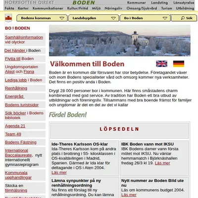Boden Bild startsida 2004