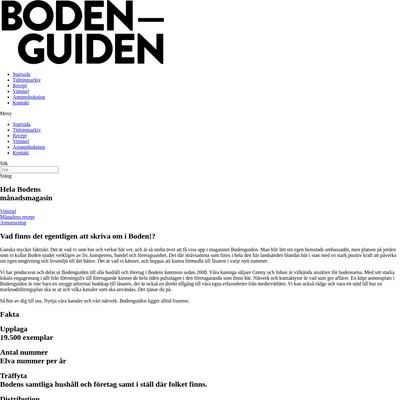 Bodenguiden startsida 2019