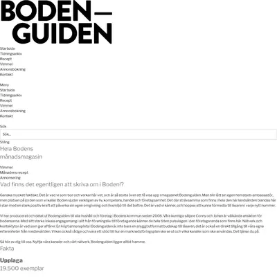 Bodenguiden startsida 2020