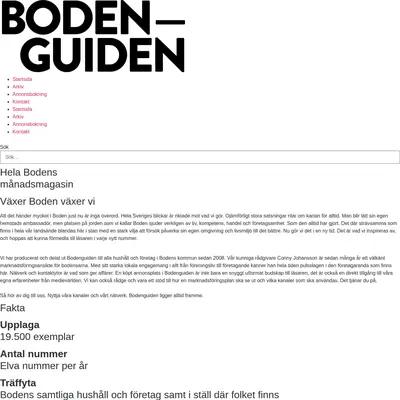 Bodenguiden startsida 2026