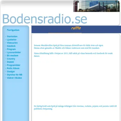 www.bodensradio.se startsida 2010