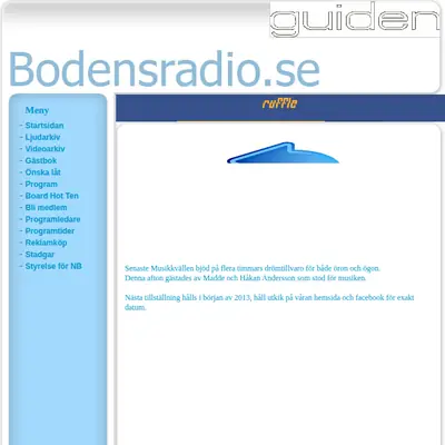 www.bodensradio.se startsida 2013