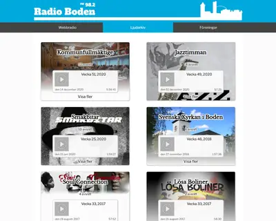 www.bodensradio.se startsida 2021