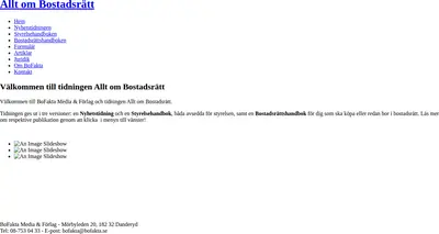 Allt om Bostadsrätt startsida 2012