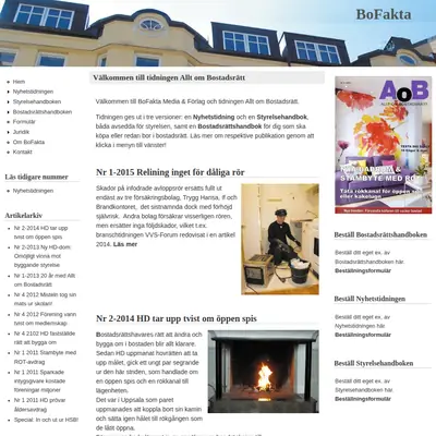 Allt om Bostadsrätt startsida 2015