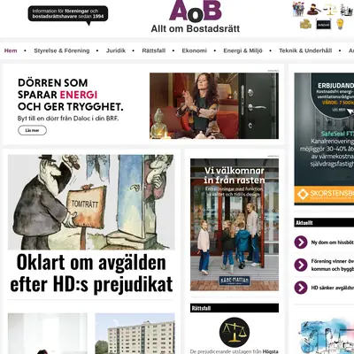 Allt om Bostadsrätt startsida 2026