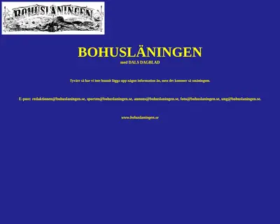 Bohusläningen startsida 1997