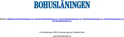 Bohusläningen startsida 2001