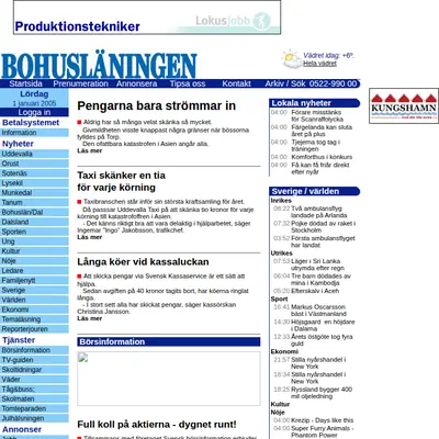 Bohusläningen startsida 2005