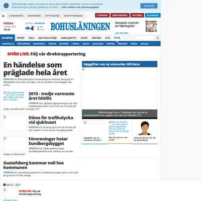 Bohusläningen startsida 2016